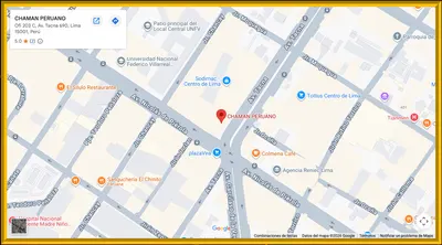 Mapa ubicación Chamán Peruano — Av. Tacna 690 Of. 201, Cercado de Lima